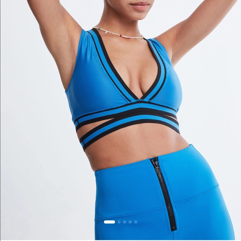 NWT Solid & Striped Sapphire Blue Workout Set